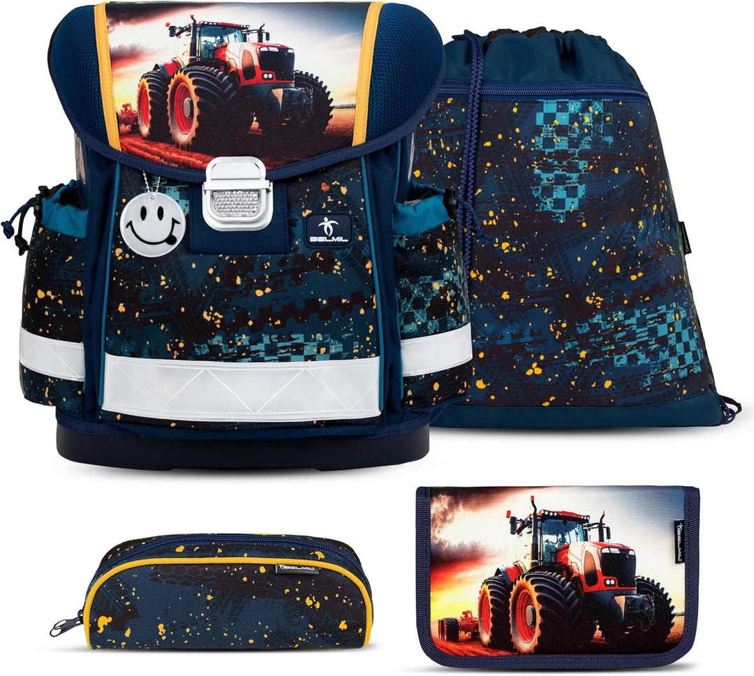 Belmil Classy Schulranzen Set 4 - teilig (403-13/AG/S) Tractron, Tractron