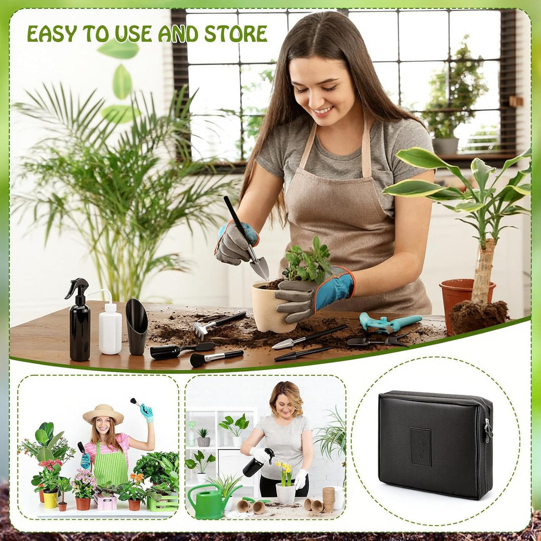 Bonsai Werkzeug Set 16-teilig Gartenwerkzeug für Zimmerpflanzen, Bonsai &amp; Sukkulenten – Ideal für Zu