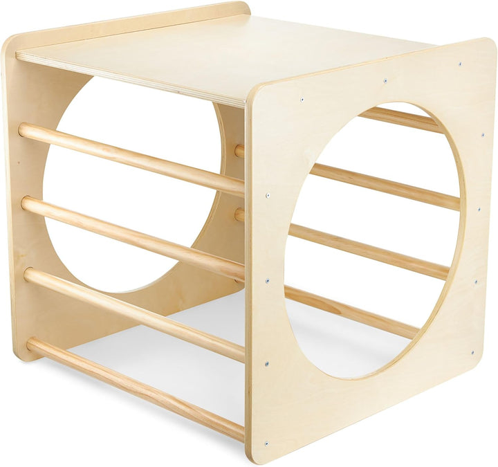 Mamabrum, Kletterwürfel aus Holz, Kindertunnel, Spielplatz, Form des Kletterwürfels, entwickelt moto