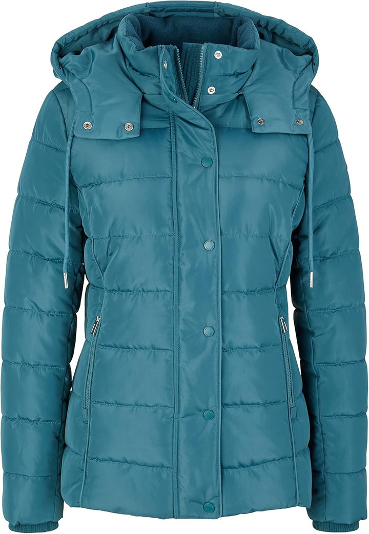 TOM TAILOR Damen 1032480 Winterjacke mit Kapuze (1er Pack) XS 13222 - Pastel Teal, XS 13222 - Pastel
