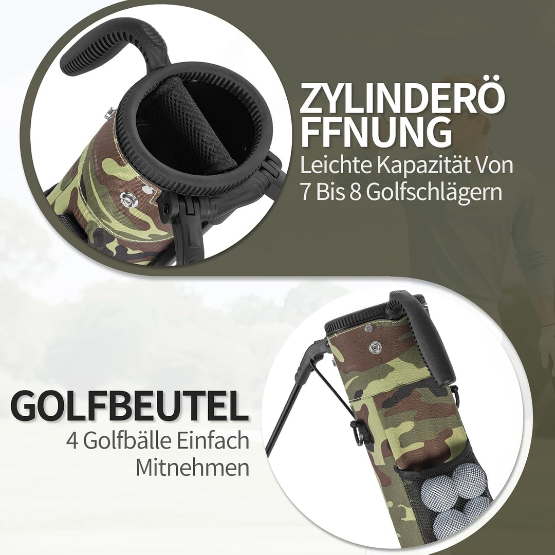 OUUTMEE Kleine Golftasche, Schlägerkoffer, Golf-Selbstständer, Schlägerkoffer und grosse Tasche, Ult