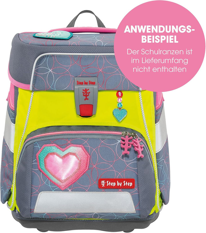 Step by Step LED Neon Pull-Over für Space Schulranzen, Reflektorüberzug mit LED-Leuchteffekt für meh