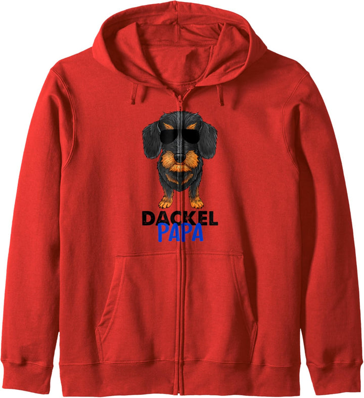 Best Dackel Dad Ever Rauhaar Dackel Pulli Hunde Dackel Papa Kapuzenjacke