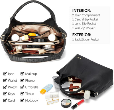BOSTANTEN Damen Shopper Leder Handtasche Hobo taschen Top Griff Schultertasche Frauen Umhängetasche