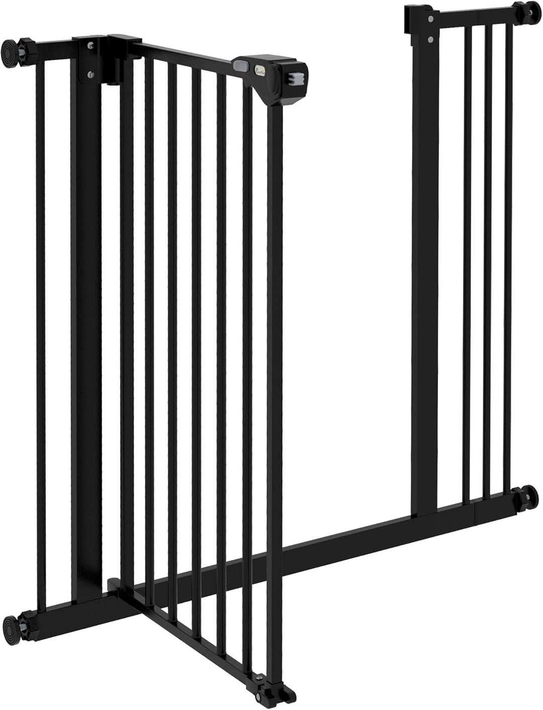 PawHut Türschutzgitter Treppenschutzgitter mit 7 cm Verlängerung Türgitter ohne Bohren mit Auto-Clos
