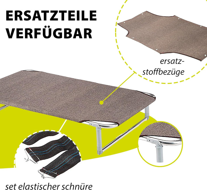 Ferplast Klappbett für Hunde DREAM 80, Liege aus massivem Aluminiumrahmen mit Stoffbezug und verstär