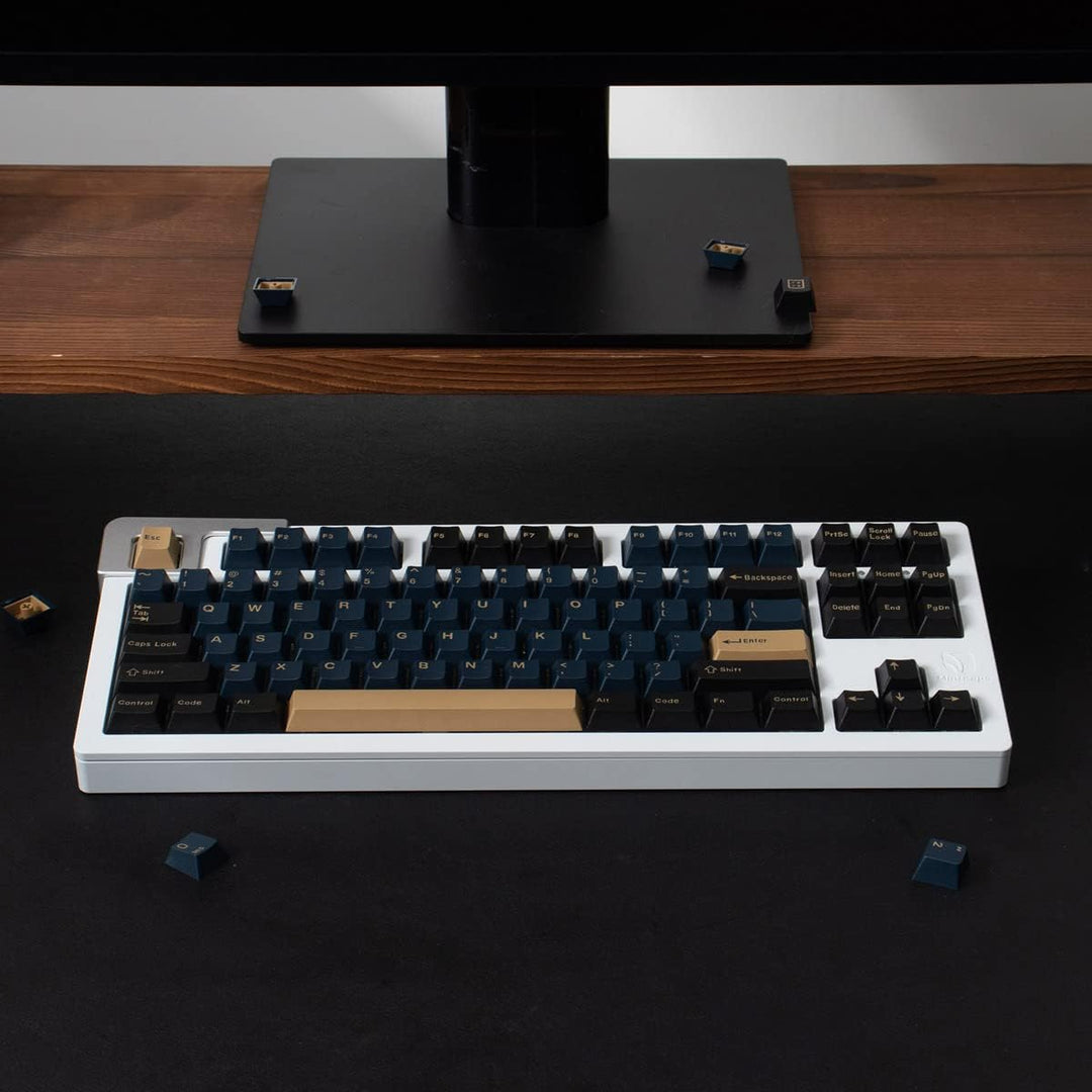 Double Shot Keycaps 169 Keys Cherry Profile Blue Samurai Keycap Set mit 7u/6.25u Leertaste für ANSI/