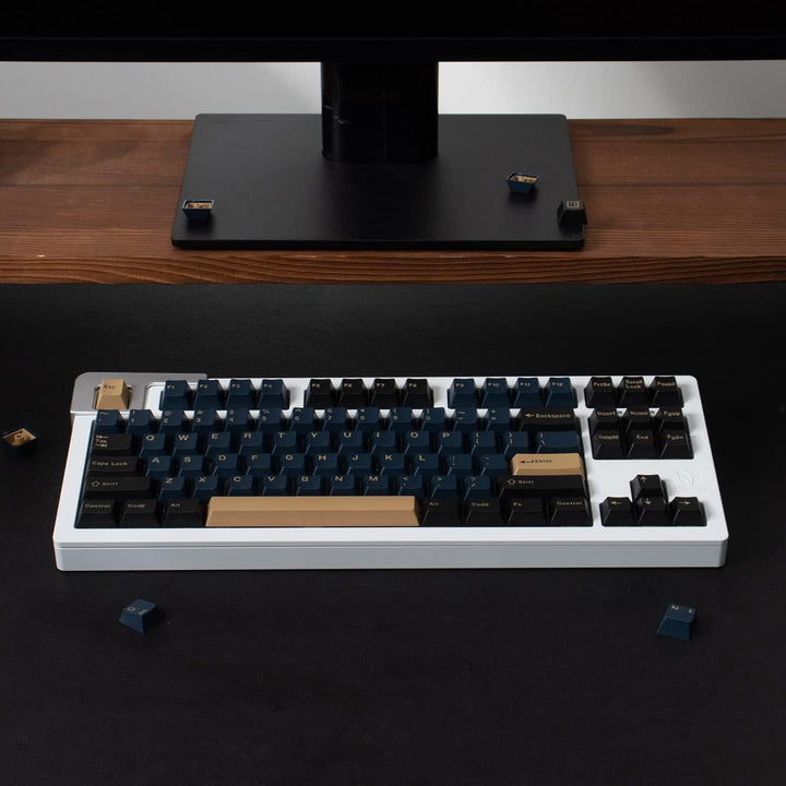 Double Shot Keycaps 169 Keys Cherry Profile Blue Samurai Keycap Set mit 7u/6.25u Leertaste für ANSI/
