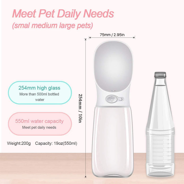 COTOP Hundetrinkflasche für Unterwegs, Tragbare Trinkflasche Hund 550ml, BPA-frei Wasserflasche Hund