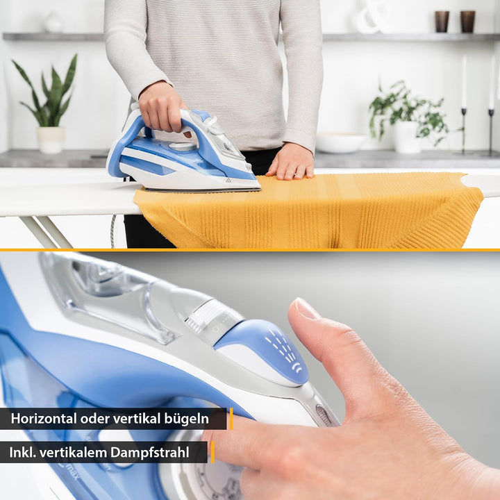 TZS First Austria Dampfbügeleisen, verstellbare Dampfstärke & vertikaler Dampfstoss, 450 ml Wasserta
