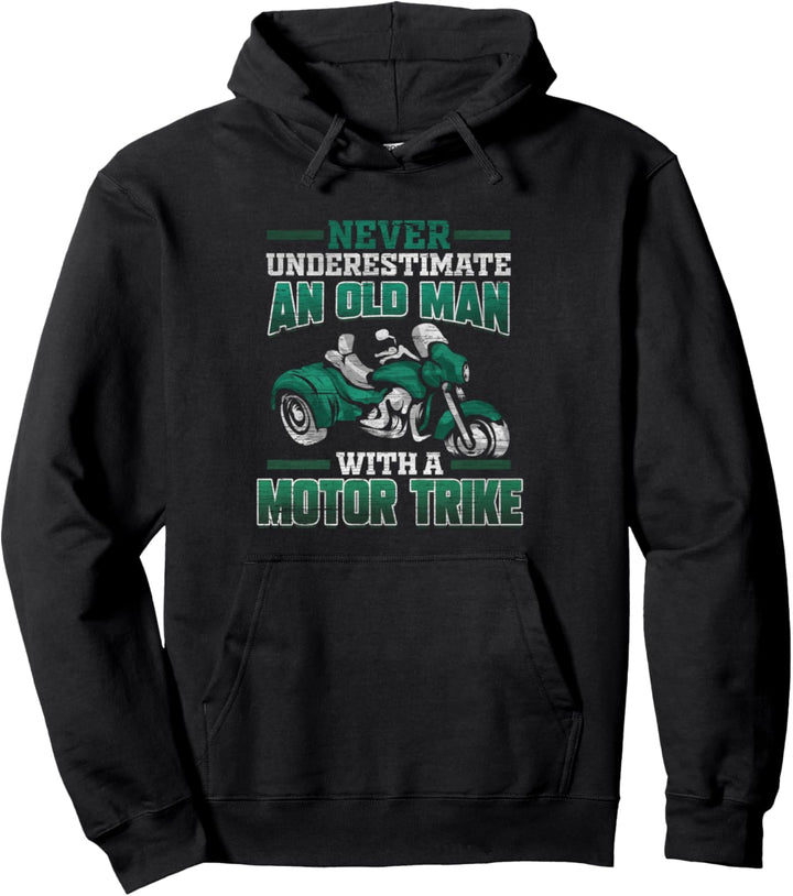 Lustiges Alter Mann Motor Trike Dreirad Biker Geschenk Pullover Hoodie