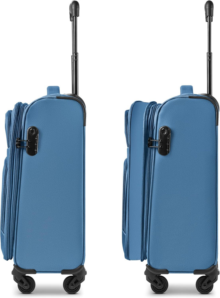 Smartbox Weichgepäck Kabinen-Koffer für Damen &amp; Herren | Kleiner Cabin-Trolley 36 x 23 x 55 cm | 4 R
