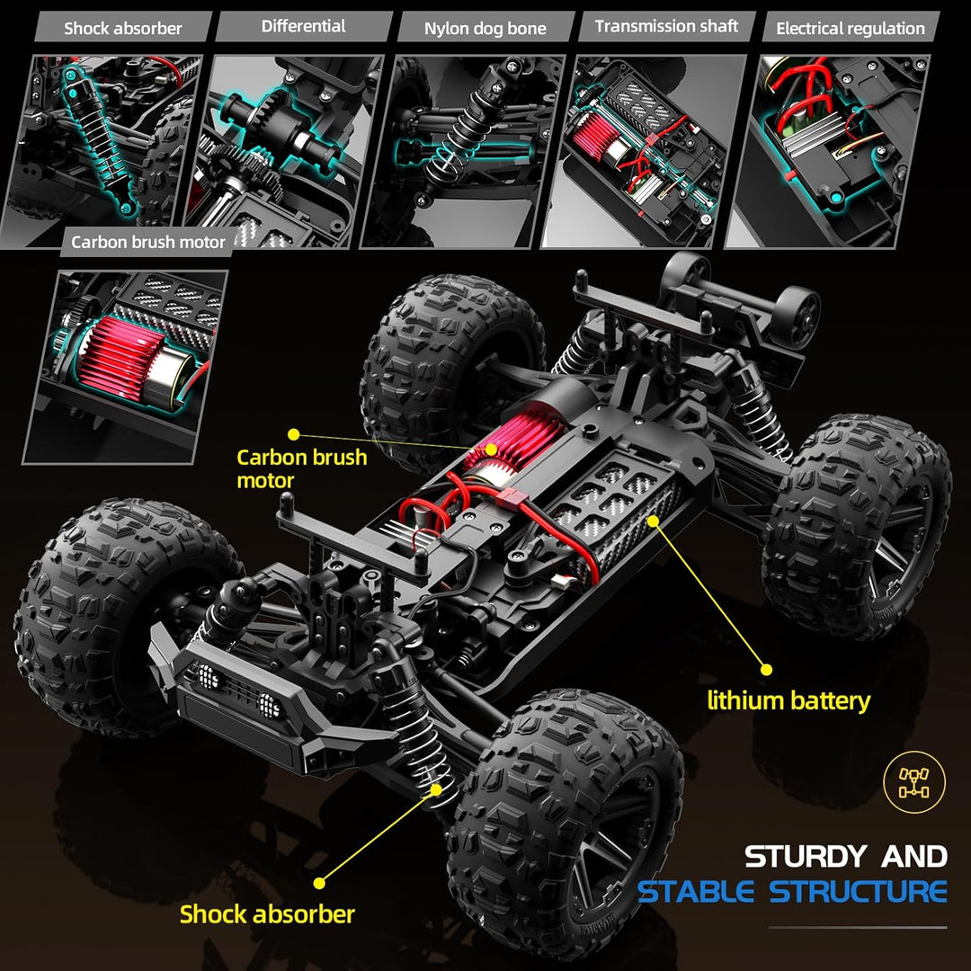 dexinco 1/14 Ferngesteuertes Auto, RC Auto,38 km/h Hochgeschwindigkeits, Wasserdichter 4x4 RC Monste