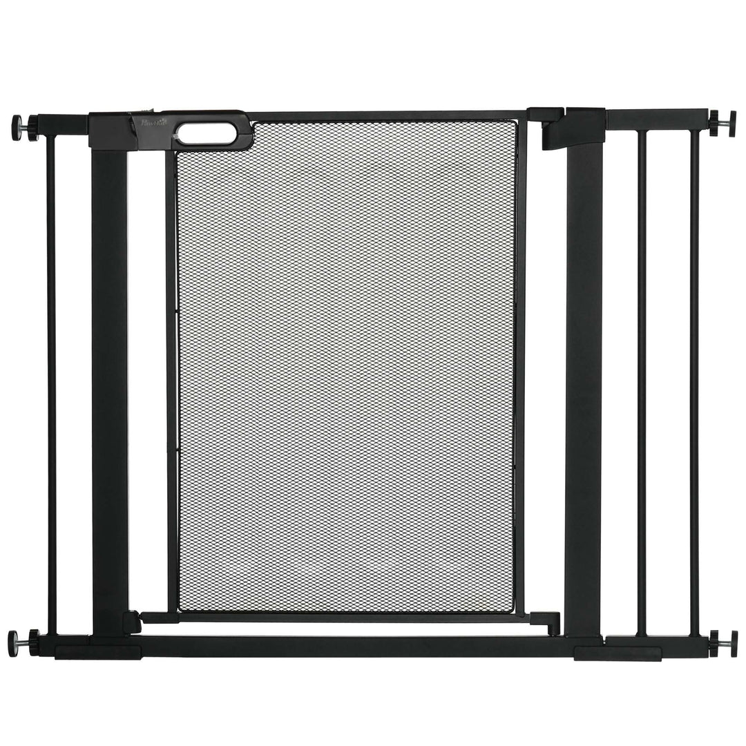 PawHut Hunde Türschutzgitter, Treppengitter, Hundegitter ohne Bohren, 75-103 cm Breite Absperrgitter