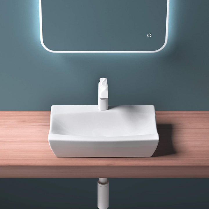 Mai & Mai Aufsatzwaschbecken,weiss Brüssel152B aus Keramik,mit Nano-Beschichtung Weiss | Modell Br15