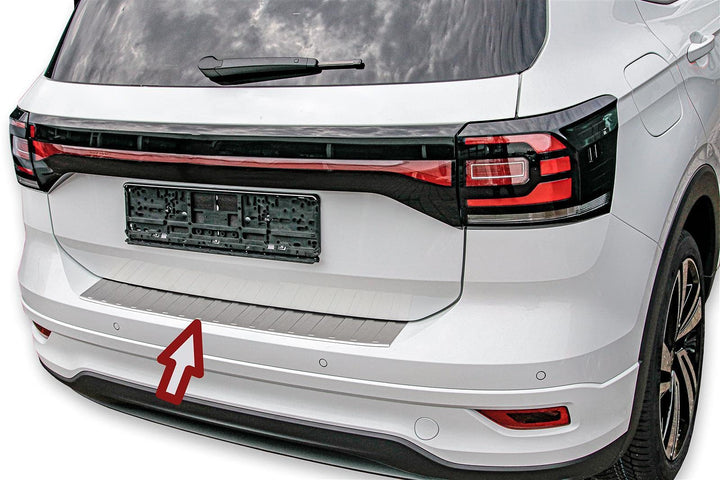 Ladekantenschutz Edelstahl MATT kompatibel für VW T-Cross | BJ ab 2018 | mit Abkantung | premium Qua