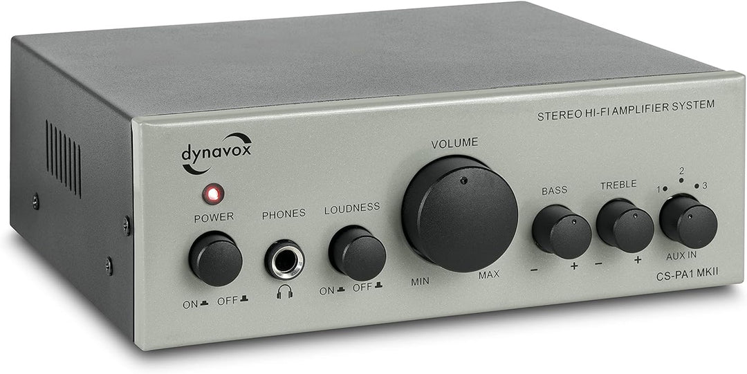 Dynavox CS-PA1 MK II Mini Stereo-Verstärker, Klangregelung für Bass und Hochton, 3,5 mm Klinken-Ansc