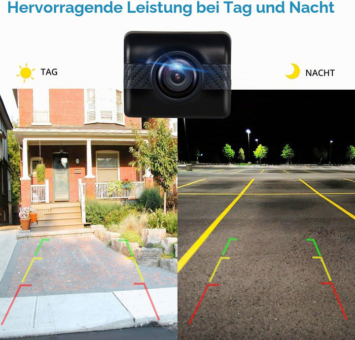 AUTO-VOX TD2 Rückfahrkamera Drahtlos Set mit 4.3" Zoll LCD Monitor, Wireless Einparkhilfe 12V mit IP