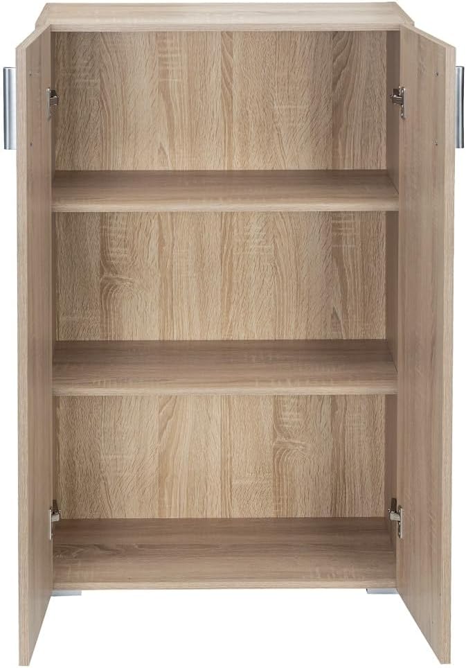 Casaria® Kommode mit 2 Türen 115,5x60x30cm Holz Modern höhenverstellbarer Einlegeboden Schlafzimmer