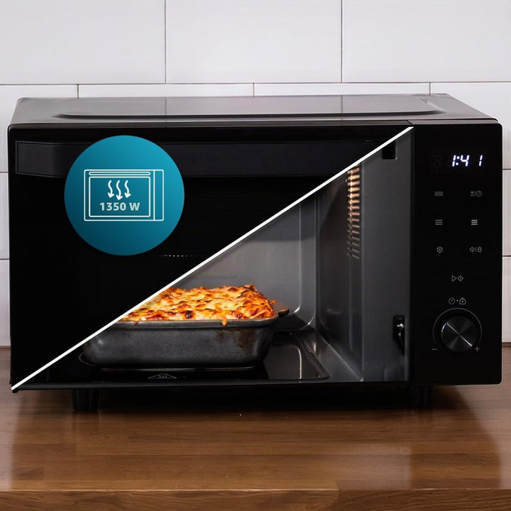 Cecotec Mikrowelle ohne Drehteller Proclean 6140 Door. 23 Liter Fassungsvermögen, 1000W + 800W, Flat