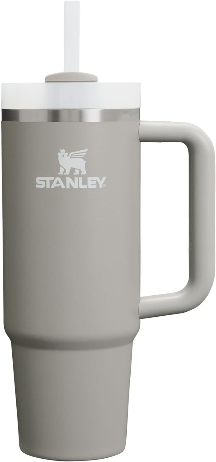 Stanley Quencher H2.0 FlowState vakuumisolierter Trinkbecher aus Edelstahl mit Deckel und Trinkhalm,