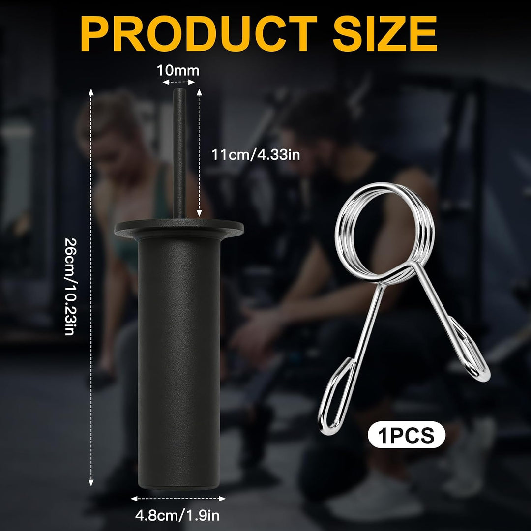 Gym Pin für Zusatzgewicht, Weight Stack Pin mit Federclip, Durchmesser 10 mm, Länge 110 mm, Tragbare