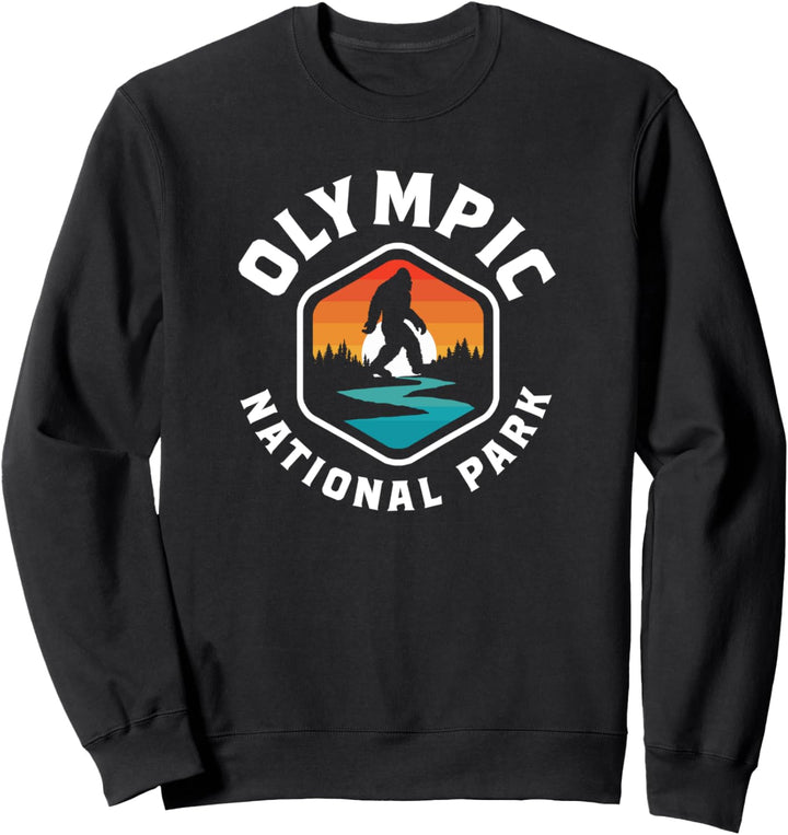 Olympic National Park Vintage Bigfoot Outdoor Sweatshirt