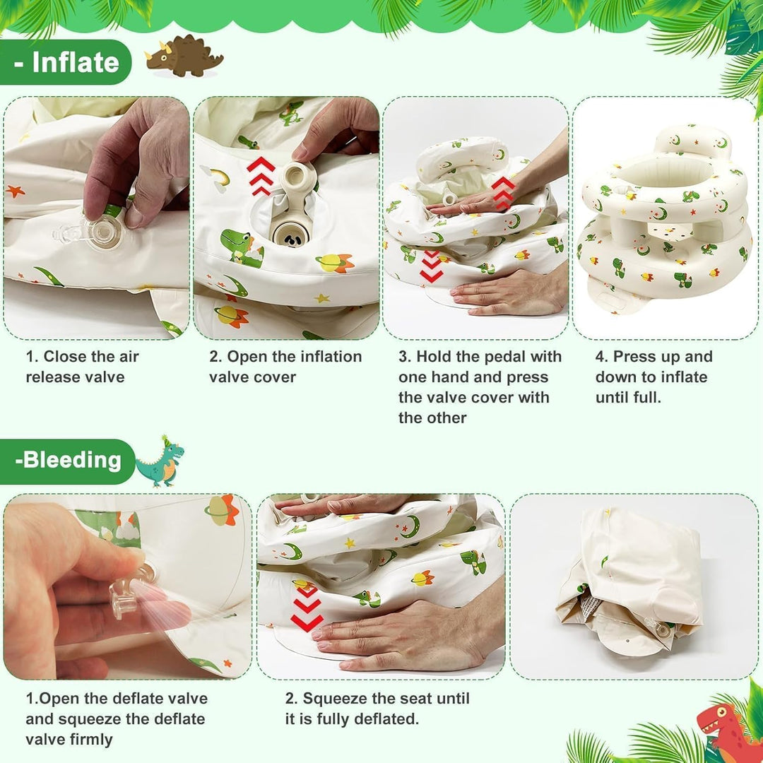 Aufblasbarer Sitz Baby für Babys ab 3-36 Monaten, mit Einer Umlaufenden Stossfesten Inflatable Baby