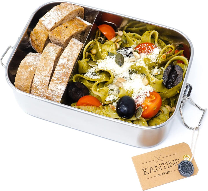 Kantine 51° Nord Lunchbox Classic 800ml aus Edelstahl, Auslaufsichere Brotdose, Bento Box für Erwach