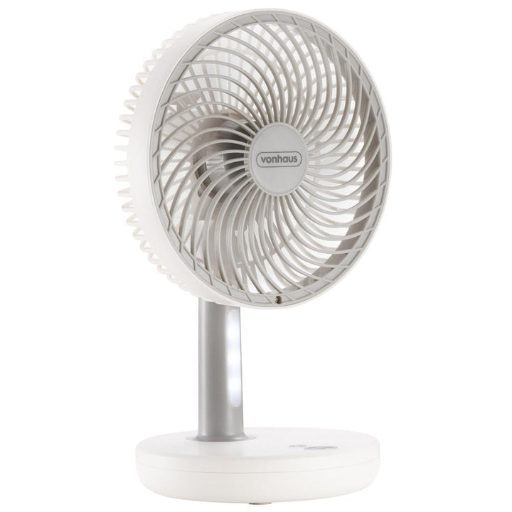 VonHaus 26cm Tischventilator – Leichter, Tragbarer, USB Mini Ventilator, 3 Stufen – Um 45° Neigbar,
