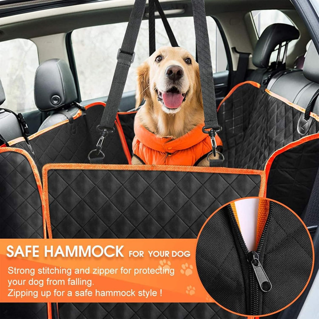 GOMETY Hundedecke Auto Rückbank 145 × 137 cm, Autoschondecke Hund Rücksitz Wasserdicht &amp; Kratzfest,