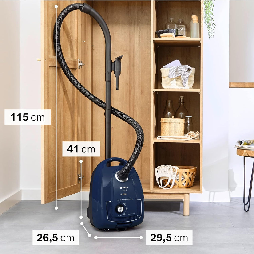 Bosch Staubsauger mit Beutel Serie 4 BGD38BU2, nachhaltig, Hygiene-Filter, 10 Jahre Motorgarantie, Z
