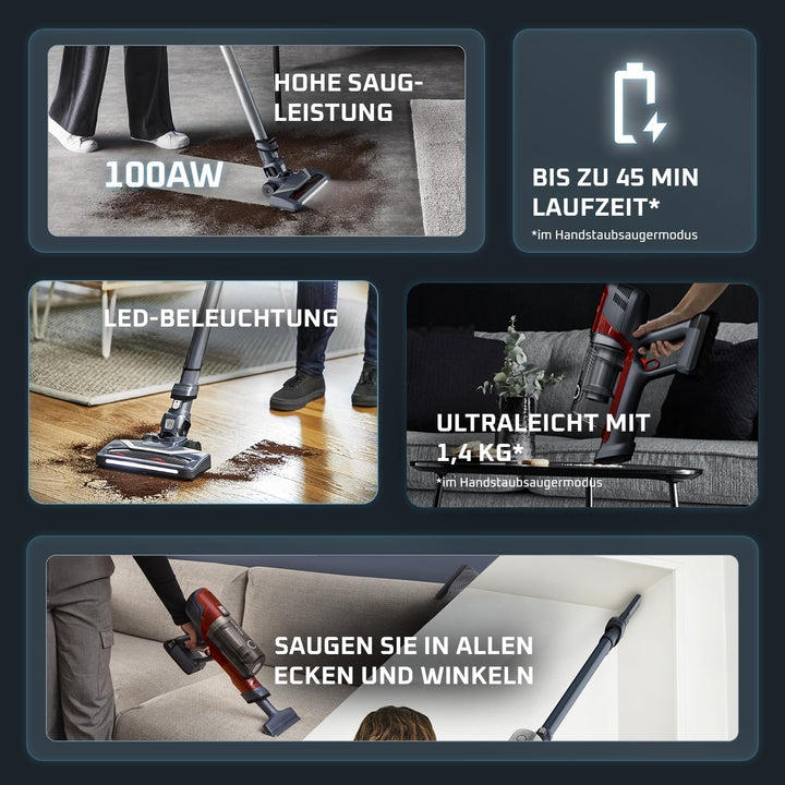 Rowenta RH6878 X-Pert 6.60 ANIMAL Akku-Staubsauger | Stab-& Handstaubsauger | 45 Min Laufzeit | LED-