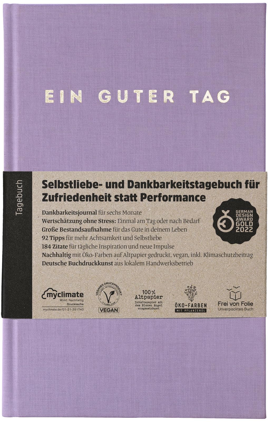 Ein guter Tag, Selbstliebe- und Dankbarkeitstagebuch. Nur 5-6 Minuten am Tag. Für Dankbarkeit, Achts