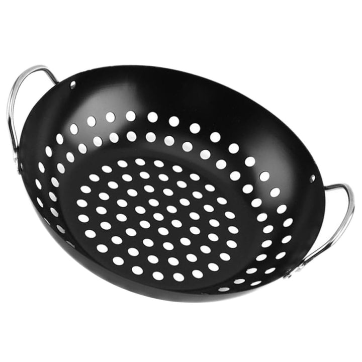 MAGICLULU Grilltopf aus Eisen mit Antihaftbeschichtung und Komfortablem Doppelgriff für Outdoor Barb