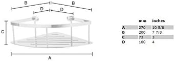 SMEDBO Sideline Design Eck-Seifenkorb poliert, Messing, Silber, 8.3 x 20.9 x 25.7 cm 8.3000000000000