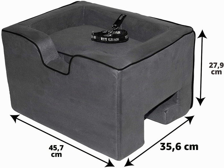 Pet Gear Lookout Booster Auto-Sitz, abnehmbares Komfort-Kissen, inklusive Sicherheitsseil, in Sekund