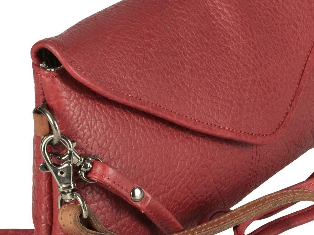Berba Damentasche Leder Clutch rot Schultertasche