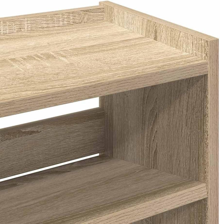 vidaXL Schuhregal Sonoma-Eiche 60x25x81 cm Holzwerkstoff, Schuhschrank, Schuhaufbewahrung, Schuhe Or