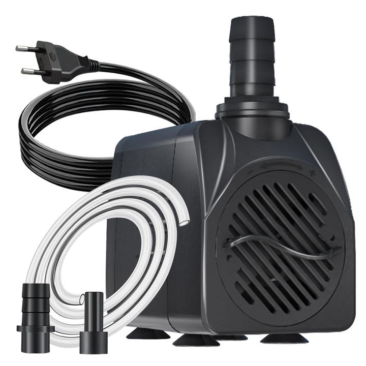Springbrunnenpumpe 10W 600L/H Schutz vor überhitzung Funktion Ultra Leise Teichpumpe Wasserpumpen Mi