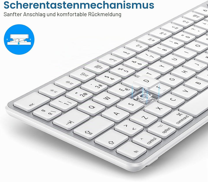 OMOTON Kabellose Bluetooth-Tastatur und Maus für Mac (MacBook Air/MacBook Pro/iMac/iMac Pro), wieder