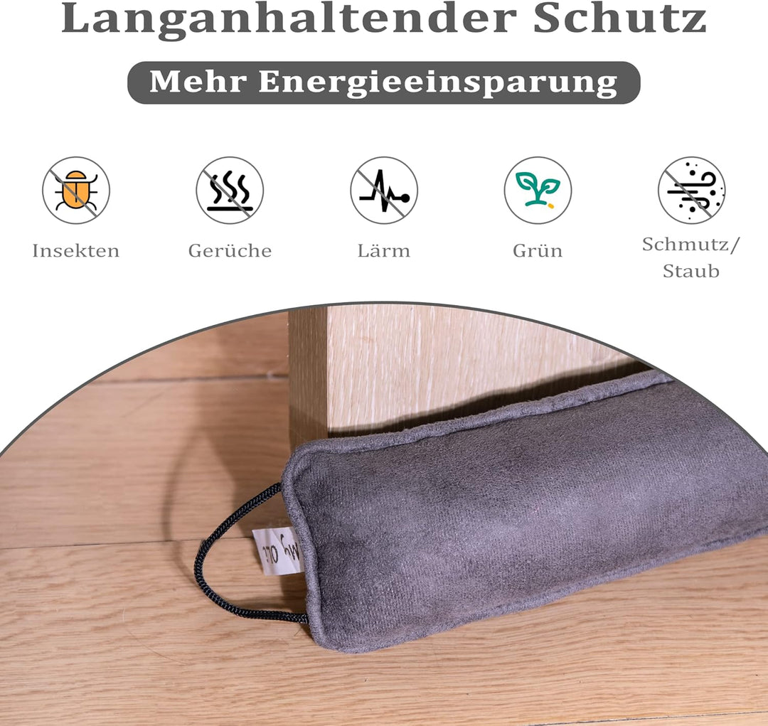 My OLi 91cm Untertür Zugluftstopper Heavy Duty Türzugblocker Geräusch Staub Windstopper Schalldichte