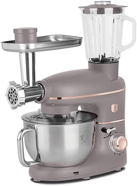 Berlinger Haus Küchenmaschine mit Mahlwerk und Mixer 1500 W Taupe Collection BH-9530