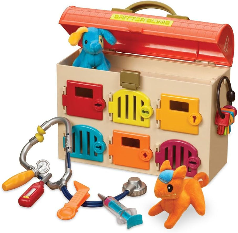 B. toys Tierarztkoffer für Kinder mit Kuscheltieren, Stethoskop, Spritze und mehr – Arztkoffer Tiera