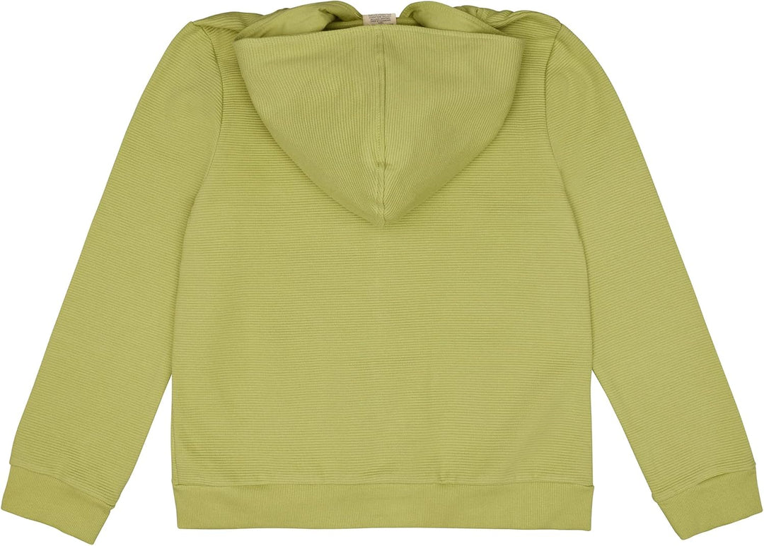 loud + proud Unisex Kinder Kapuzenjacke Rippenstruktur, GOTS Zertifiziert Tierdruck Print 98-104 Avo