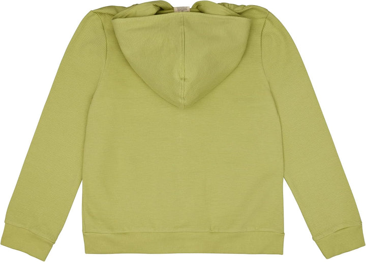 loud + proud Unisex Kinder Kapuzenjacke Rippenstruktur, GOTS Zertifiziert Tierdruck Print 98-104 Avo