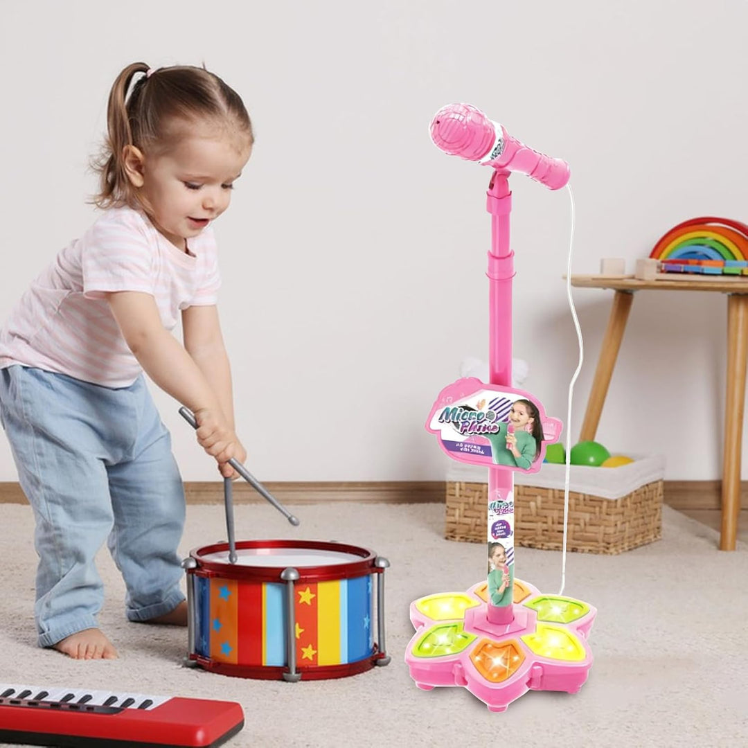 Spielzeug Mikrofon,Drahtloses Gesangszubehör Mit Farbiger Beleuchtung - Kinder Spiel Mikrofon mit St