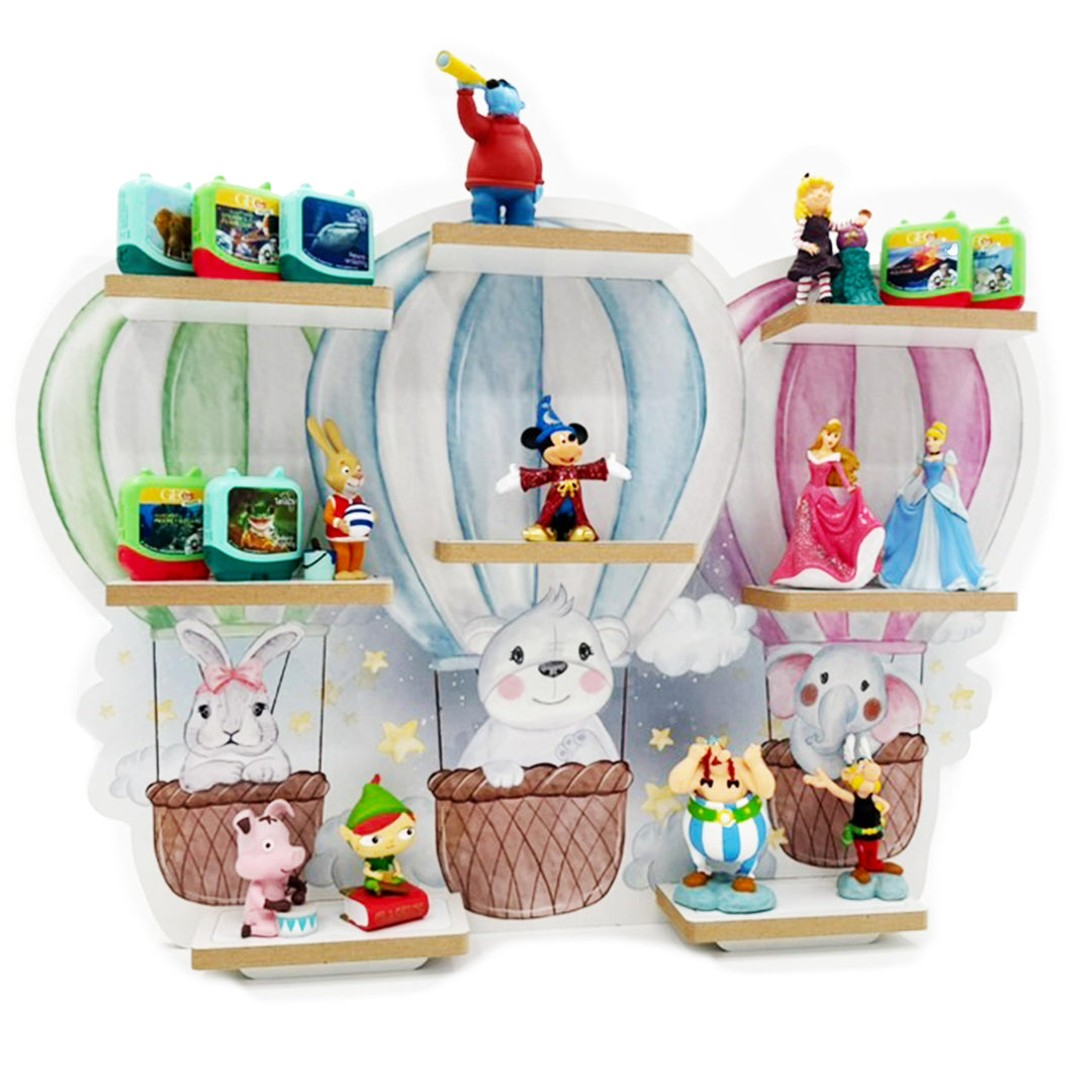 Smagnon Regal für die Toniebox und Tonie Figuren Motiv Ballon-Familie Kinderspielzeug (XXL Nebenrega