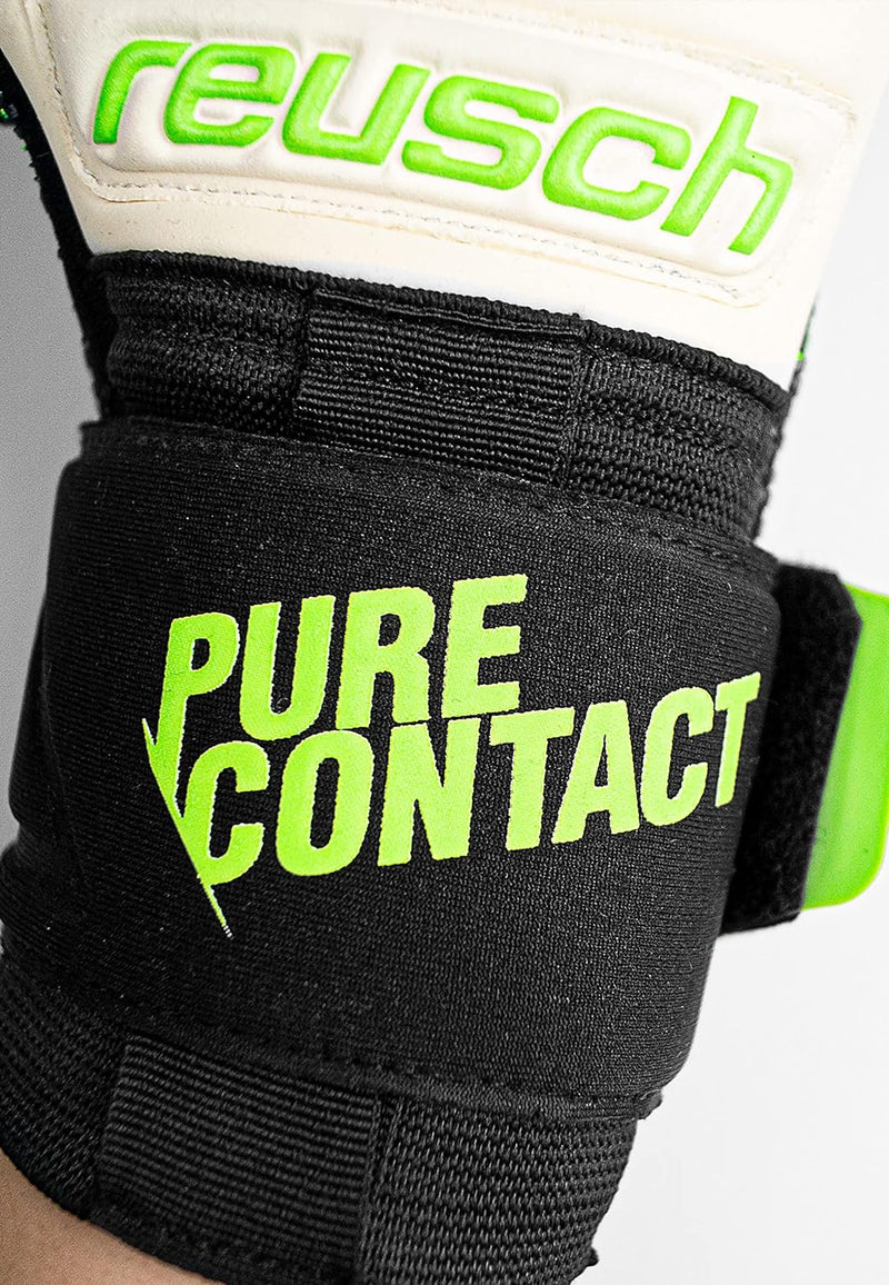 Reusch Pure Contact Gold Unisex Torwarthandschuhe mit Innennaht Schnitt und Grip Gold Belag, geeigne
