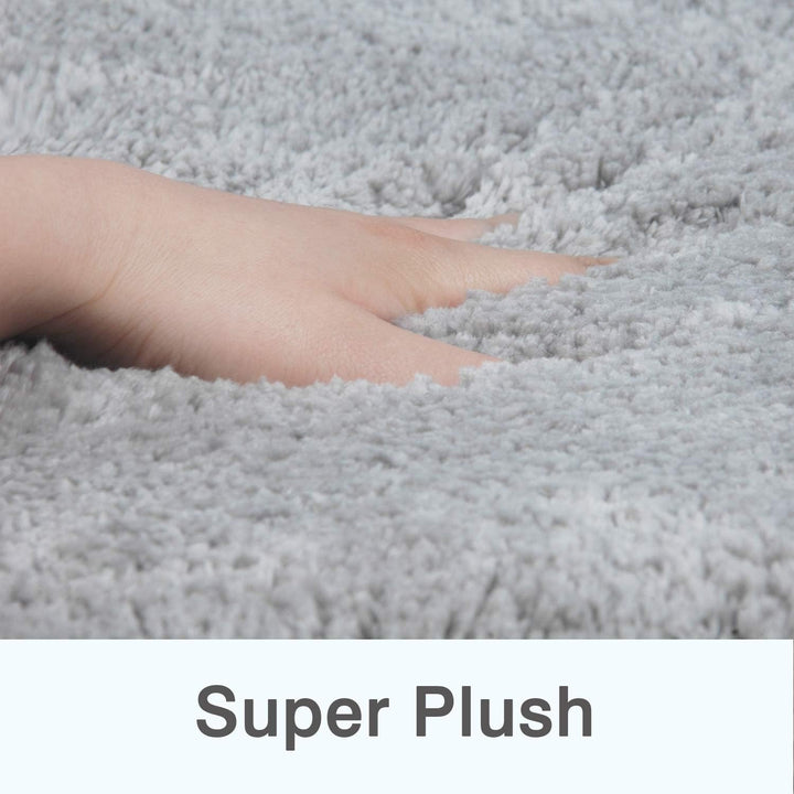 FCSDETAIL rutschfeste, Hochflor Badteppiche 70X120 cm, Maschinenwaschbare Badematte, Badvorleger mit